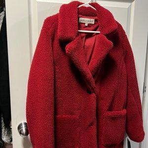 Red xl coat new whit tag very comfortable